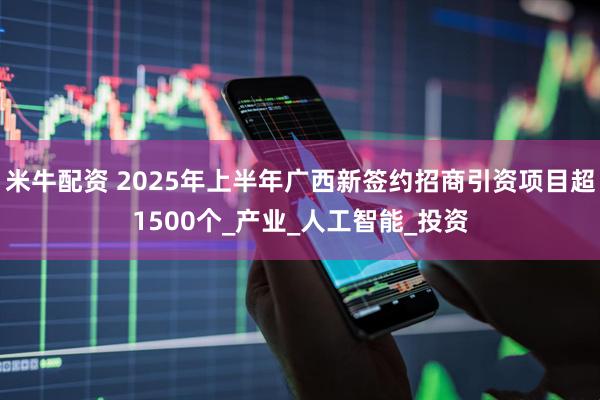 米牛配资 2025年上半年广西新签约招商引资项目超1500个_产业_人工智能_投资